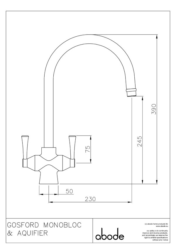 ABODE Gosford Aquifier Water Filter Monobloc - Image 6