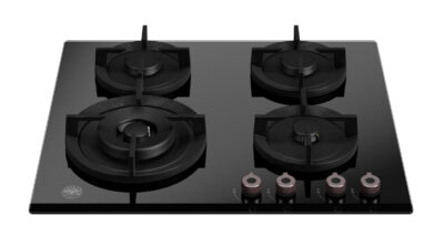 BERTAZZONI Professional Series - 60cm Gas on Glass Hob with Lateral Wok - Black