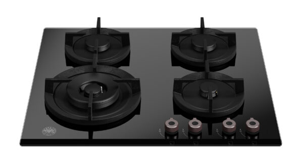BERTAZZONI Professional Series - 60cm Gas on Glass Hob with Lateral Wok - Black