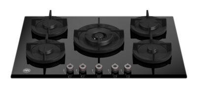BERTAZZONI - Professional Series - 75cm Gas on Glass Hob with Central Wok - Black Glass