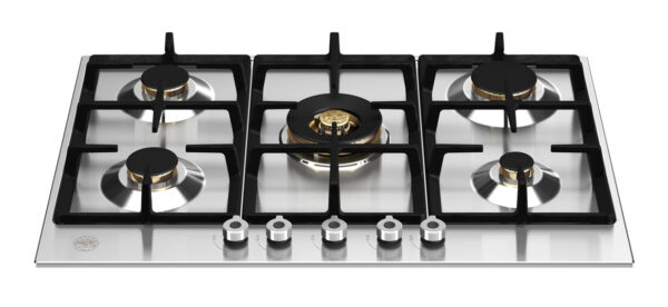 BERTAZZONI - Professional Series - 75cm Gas on Glass Hob with Central Wok - S/S