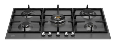 BERTAZZONI Heritage Series - 90cm Gas Hob with Central Dual Wok - Matt Black