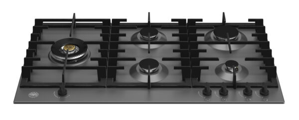 BERTAZZONI - Modern Series - 90cm Gas Hob with Lateral Dual Wok - Matt Black