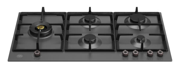 BERTAZZONI - Professional Series - 90cm Gas Hob with Lateral Dual Wok - Matt Black