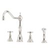 P & R 4775 Alsace Sink Mixer with Crosstop Handles & Rinse