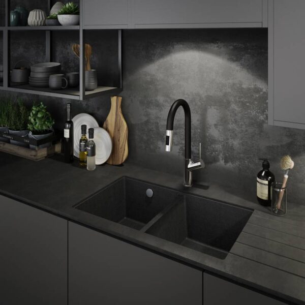 ABODE MATRIX SQ GR15 DOUBLE BOWL - Undermount - Image 3