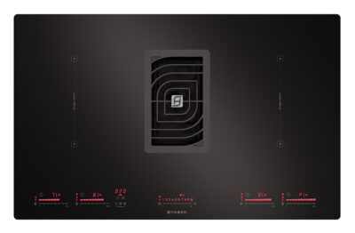 FABER Galileo Venting Hob - 80cm - Black Glass