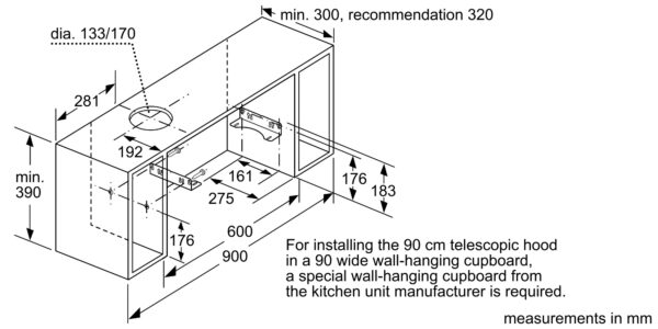 SIEMENS iQ300 90cm TELESCOPIC HOOD - Metallic Silver - Image 10