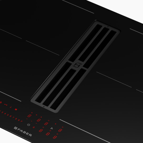 FABER Galileo Slim - 60 x 52cm - Black Glass - Ducted only - Image 2