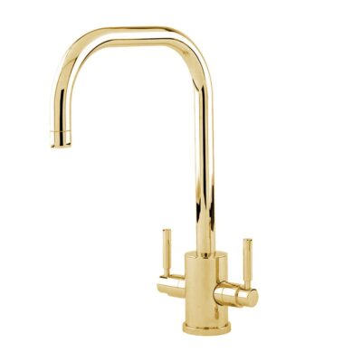 P & R 4214 Orbiq Sink Mixer with U-Spout - Gold