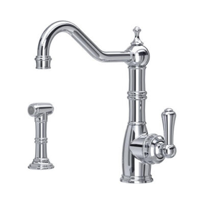P & R 4746 Provence Monobloc Sink Mixer with Rinse (Single Lever)