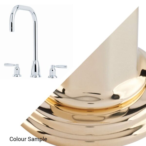 P & R 4888IG Callisto U Spout Lever Tap - Gold - Image 2
