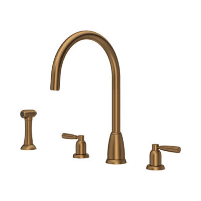 P & R 4891 Langbourn 3 Hole Sink Mixer and Rinse