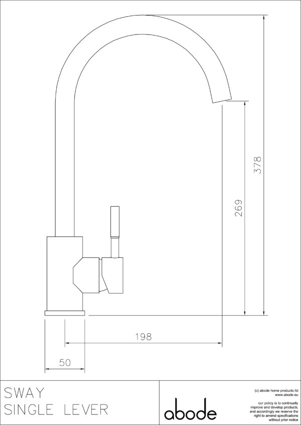 ABODE Sway Single Lever - S/S - Image 5