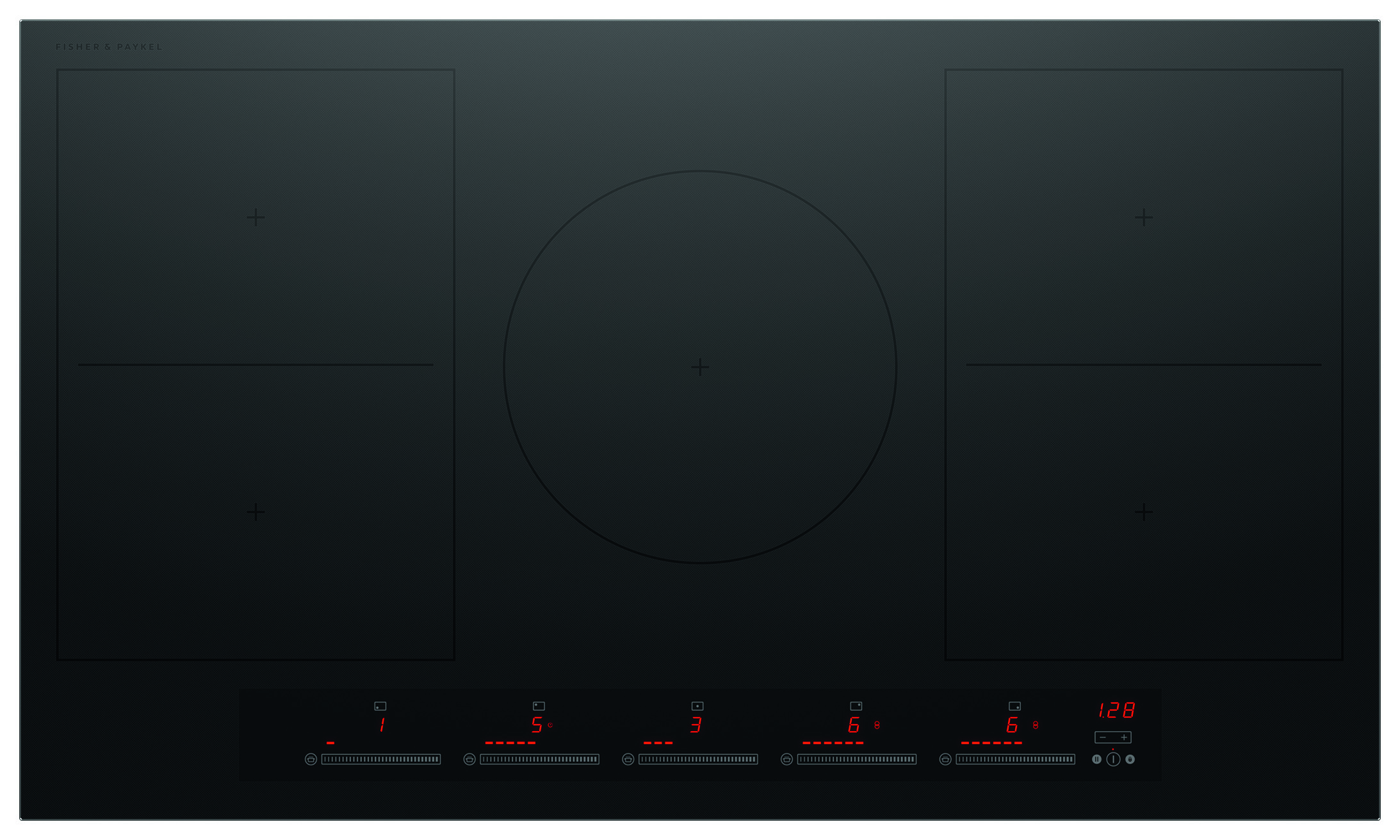 F&P Series 7, 5 Zone Induction Hob, 90cm