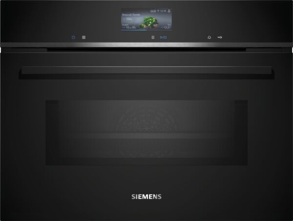 SIEMENS iQ700 BUILT-IN COMPACT MF OVEN WITH MW - Black