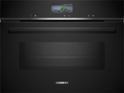 SIEMENS iQ700 BUILT-IN 45cm COMPACT OVEN WITH MW - Black