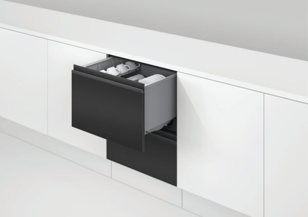 F&P SERIES 9 DOUBLE DISHDRAWER DISHWASHER - Black Glass - Image 3