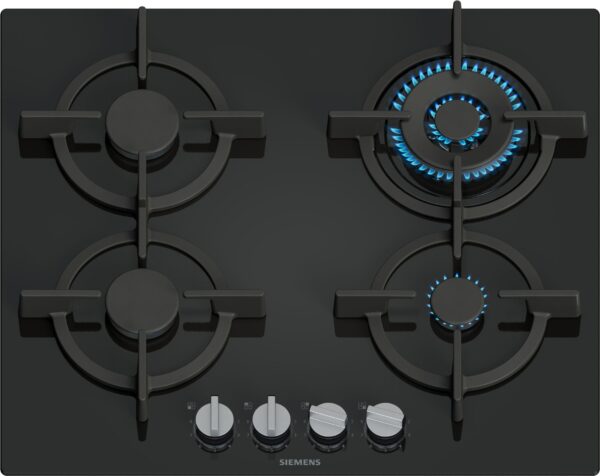 SIEMENS iQ500 60cm GAS HOB - Black Tempered Glass
