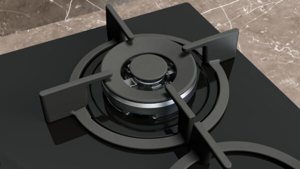 SIEMENS iQ500 60cm GAS HOB - Black Tempered Glass - Image 4