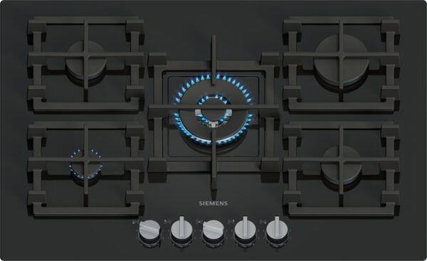 SIEMENS iQ500 75cm Gas Hob - Black Glass