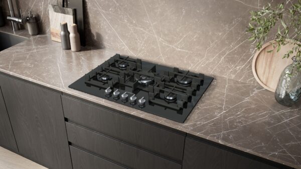 SIEMENS iQ500 75cm Gas Hob - Black Glass - Image 4