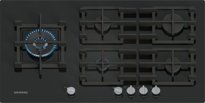 SIEMENS iQ500 90cm GAS HOB - Black Tempered Glass