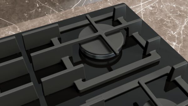 SIEMENS iQ500 90cm GAS HOB - Black Tempered Glass - Image 2