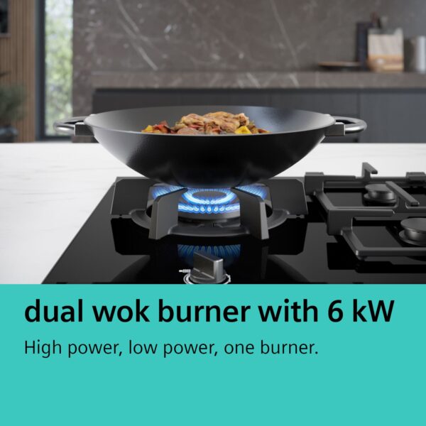 SIEMENS iQ700 30cm WOK DOMINO HOB - Black Glass - Image 7