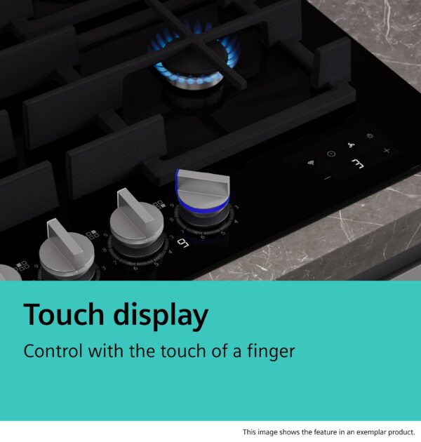 SIEMENS iQ700 90cm GAS HOB - Black Tempered Glass - Image 11