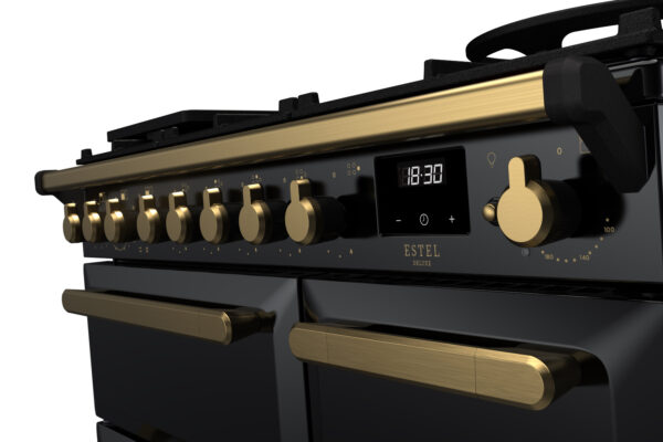 RANGEMASTER ESTEL DELUXE 90 - Brass Trim - Dual Fuel - Image 9