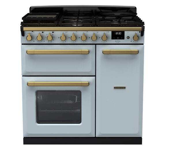 RANGEMASTER ESTEL DELUXE 90 - Brass Trim - Dual Fuel - Image 6