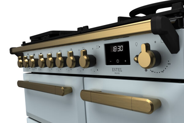 RANGEMASTER ESTEL DELUXE 90 - Brass Trim - Dual Fuel - Image 13