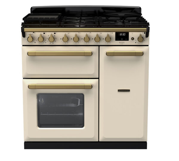 RANGEMASTER ESTEL DELUXE 90 - Brass Trim - Dual Fuel - Image 7