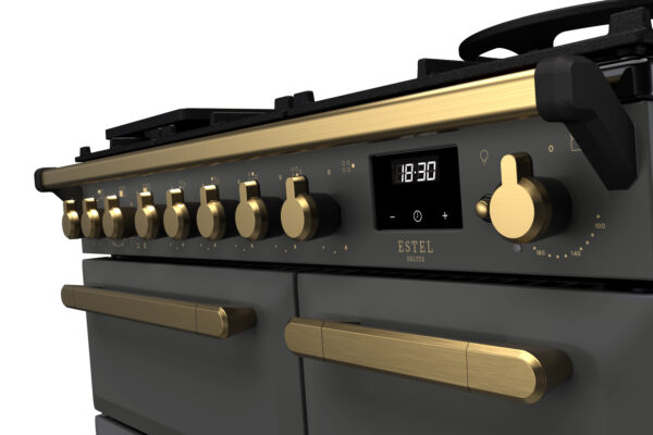 RANGEMASTER ESTEL DELUXE 90 - Brass Trim - Dual Fuel - Image 10