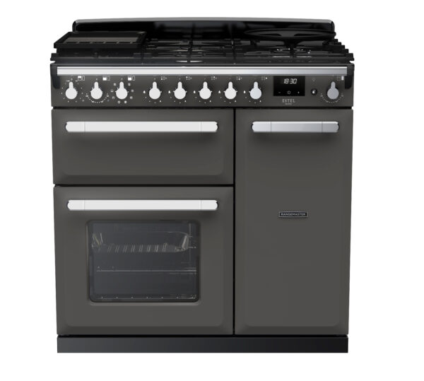RANGEMASTER ESTEL DELUXE 90 - Chrome Trim - Dual Fuel - Image 2