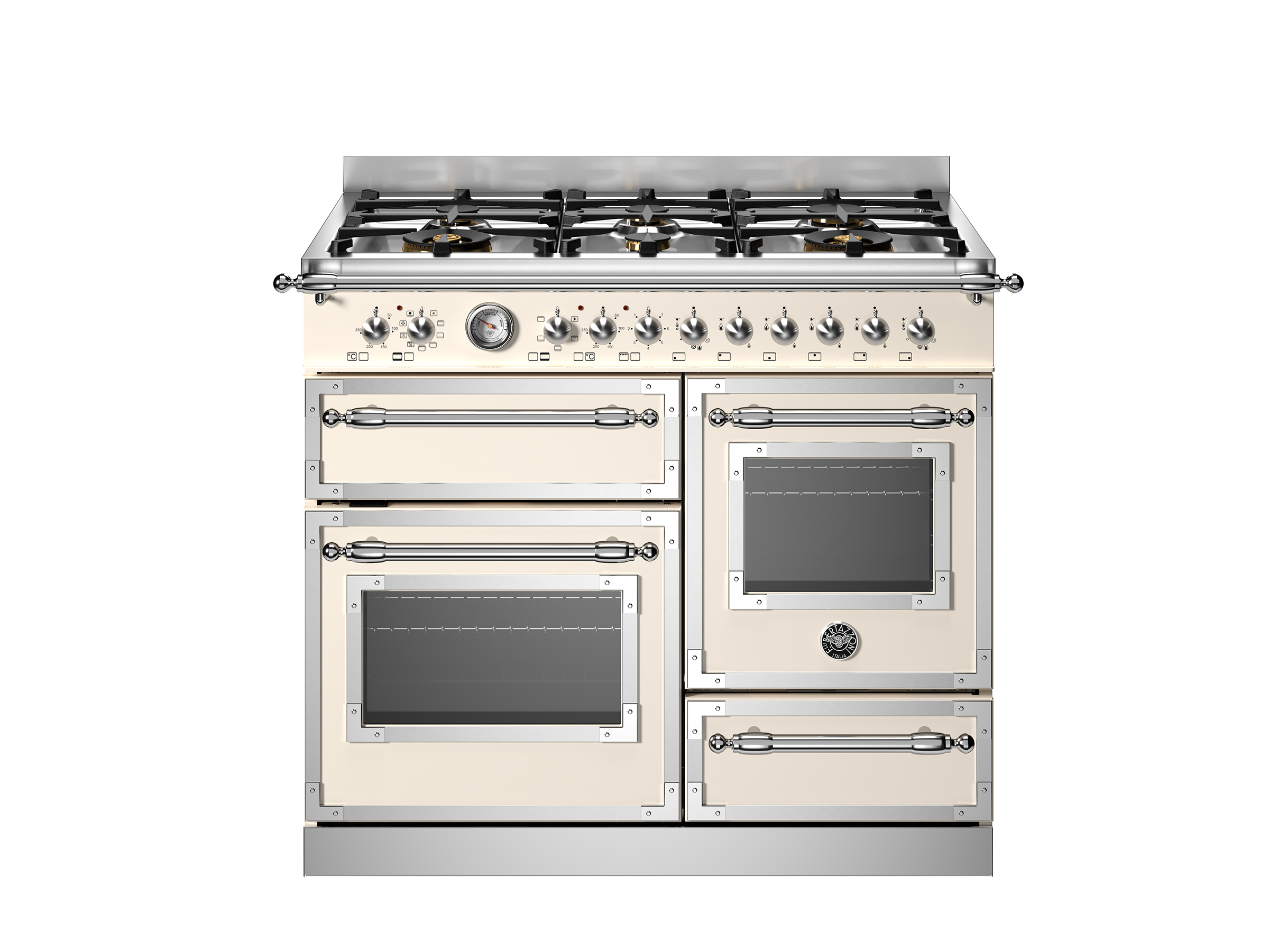 BERTAZZONI - Heritage Series - 100cm 6 Burner Triple Oven Range - Dual Fuel