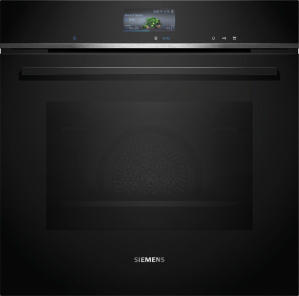 SIEMENS iQ700 BUILT-IN PYROLYTIC OVEN WITH STEAM - Black
