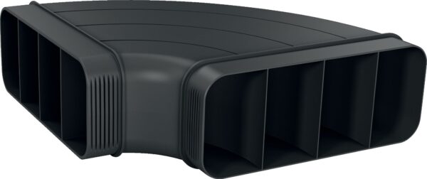 SIEMENS FLAT CHANNEL DUCT 90°, Horizontal - Black