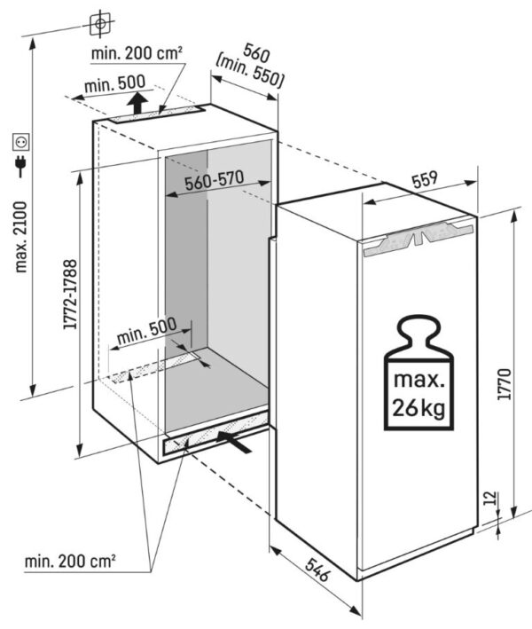 LIEBHERR BUILT IN FRIDGE WITH BIOFRESH - Image 4
