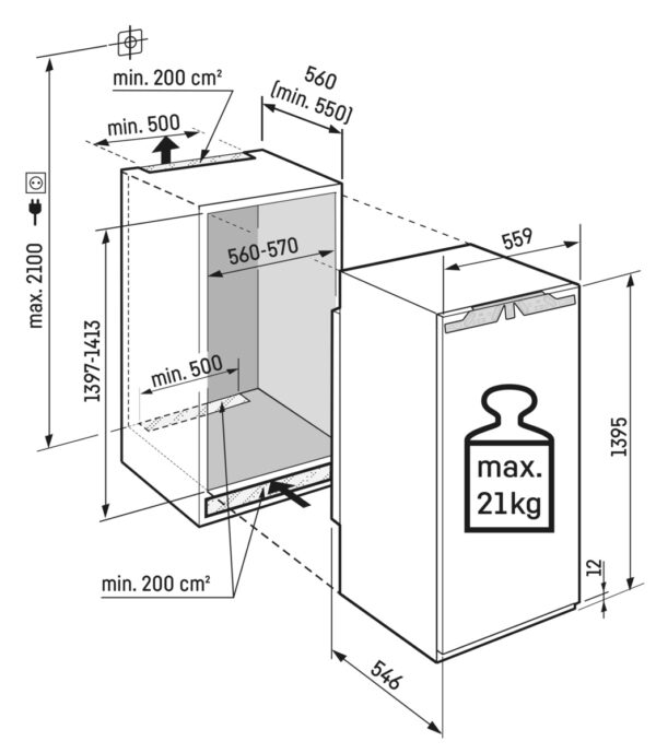 LIEBHERR BUILT-IN FRIDGE WITH EASYFRESH - Image 4