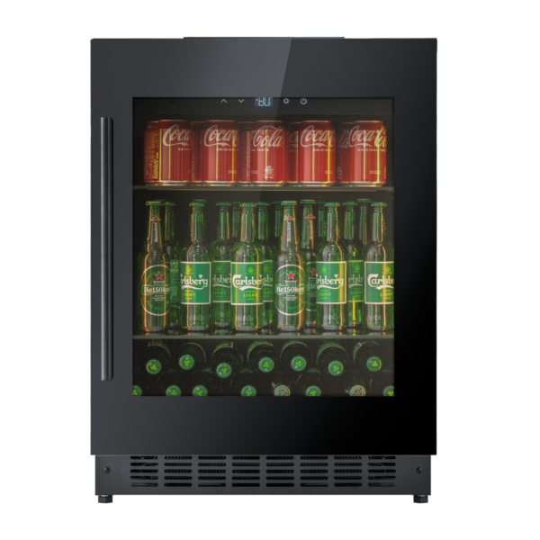 KA-BV34-BH Single Zone Beverage Fridge - Black Glass