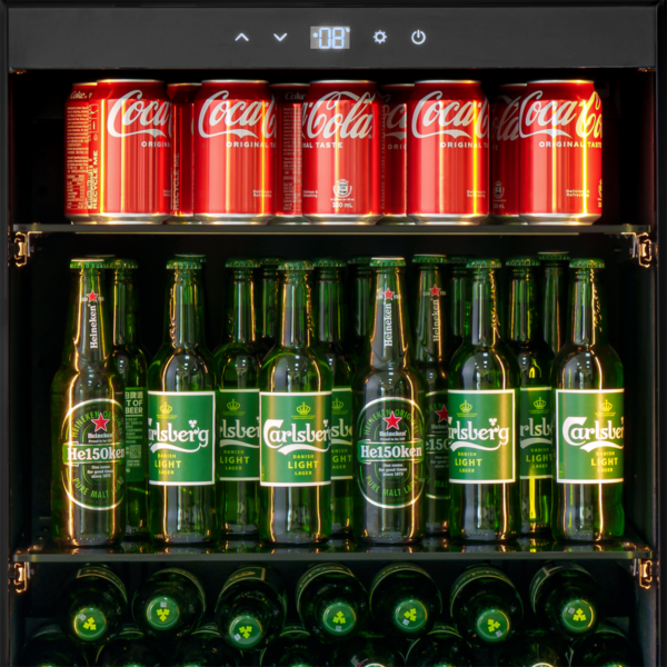 KA-BV34-BH Single Zone Beverage Fridge - Black Glass - Image 4