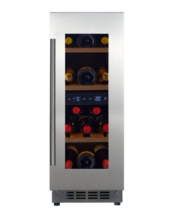 KA-W18D-SSH 30cm Dual Zone Wine Cabinet - S/S