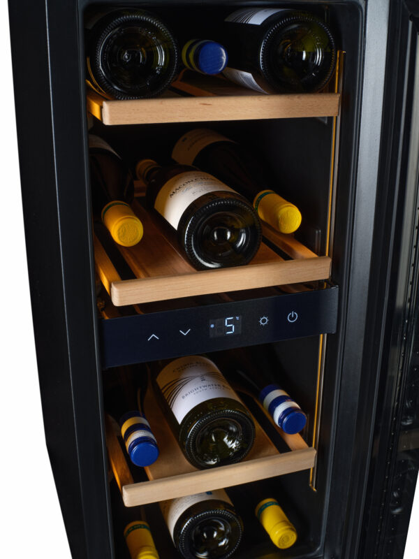 KA-W18S-SSH 30cm Single Zone Wine Cabinet - S/S - Image 2
