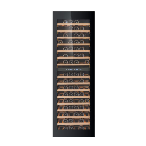 KA-W96B-TO 60cm Dual Zone Wine Cabinet - Black Glass