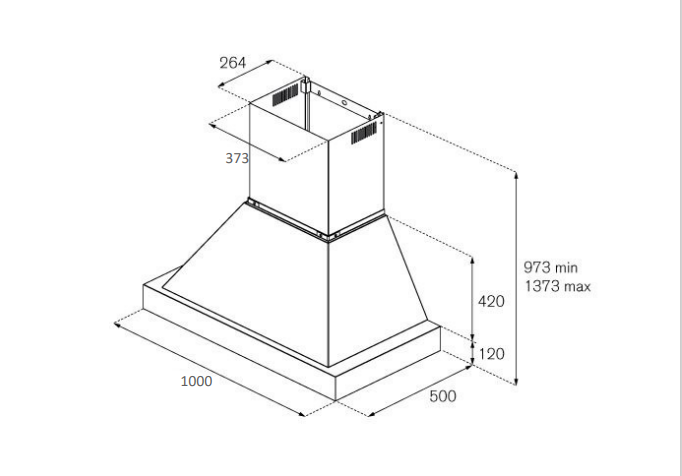 BERTAZZONI - Heritage Series - 100cm Wall Mount Chimney Hood - Black - Image 5