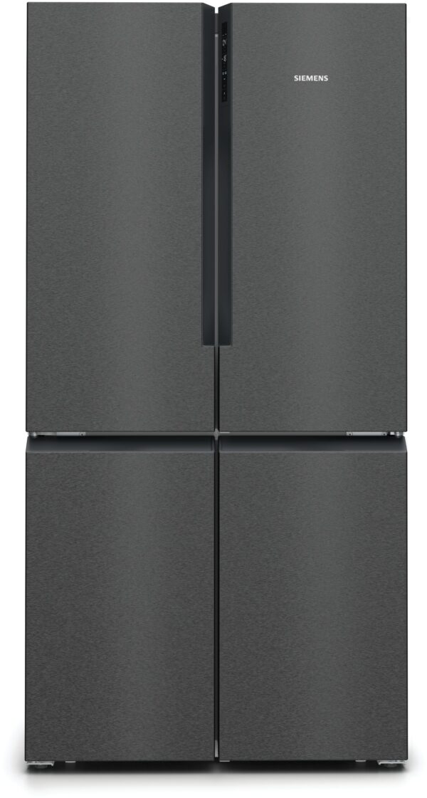 SIEMENS iQ300 FREESTANDING FRENCH DOOR FRIDGE FREEZER - Brushed Black Steel