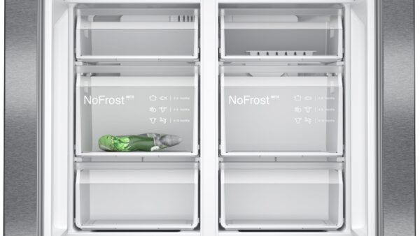 SIEMENS iQ300 FREESTANDING FRENCH DOOR FRIDGE FREEZER - Brushed Black Steel - Image 6