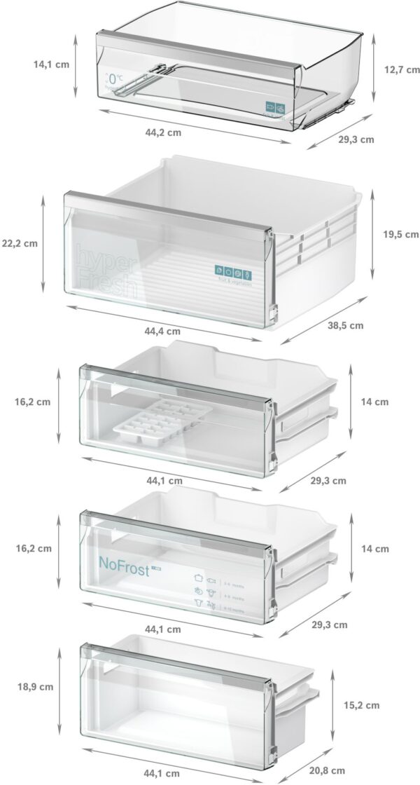 SIEMENS iQ300 BUILT-IN FRIDGE-FREEZER - Image 7